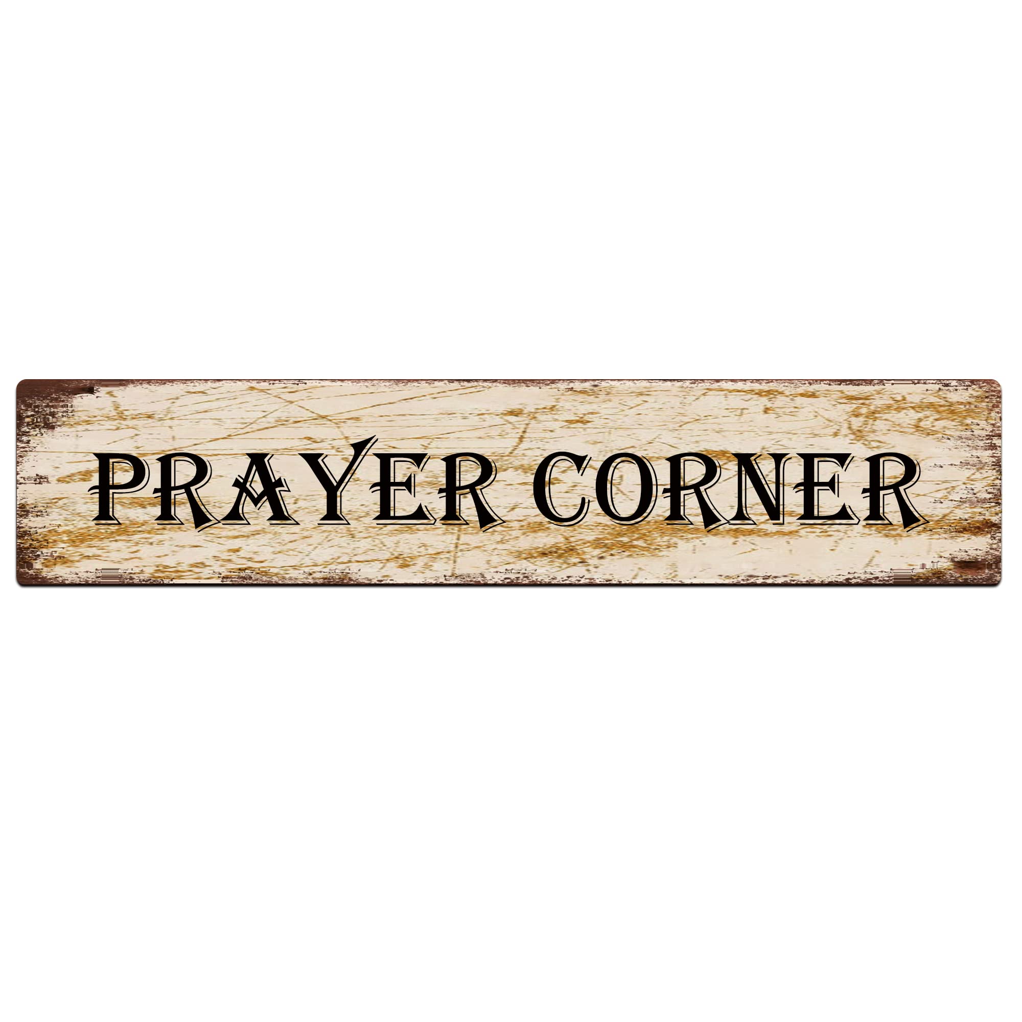 Prayer Corner Sign Vintage Metal Sign Retro Metal Plaque Bar Pub Poster Wall Art Decor Tin Sign 4x16 Inches