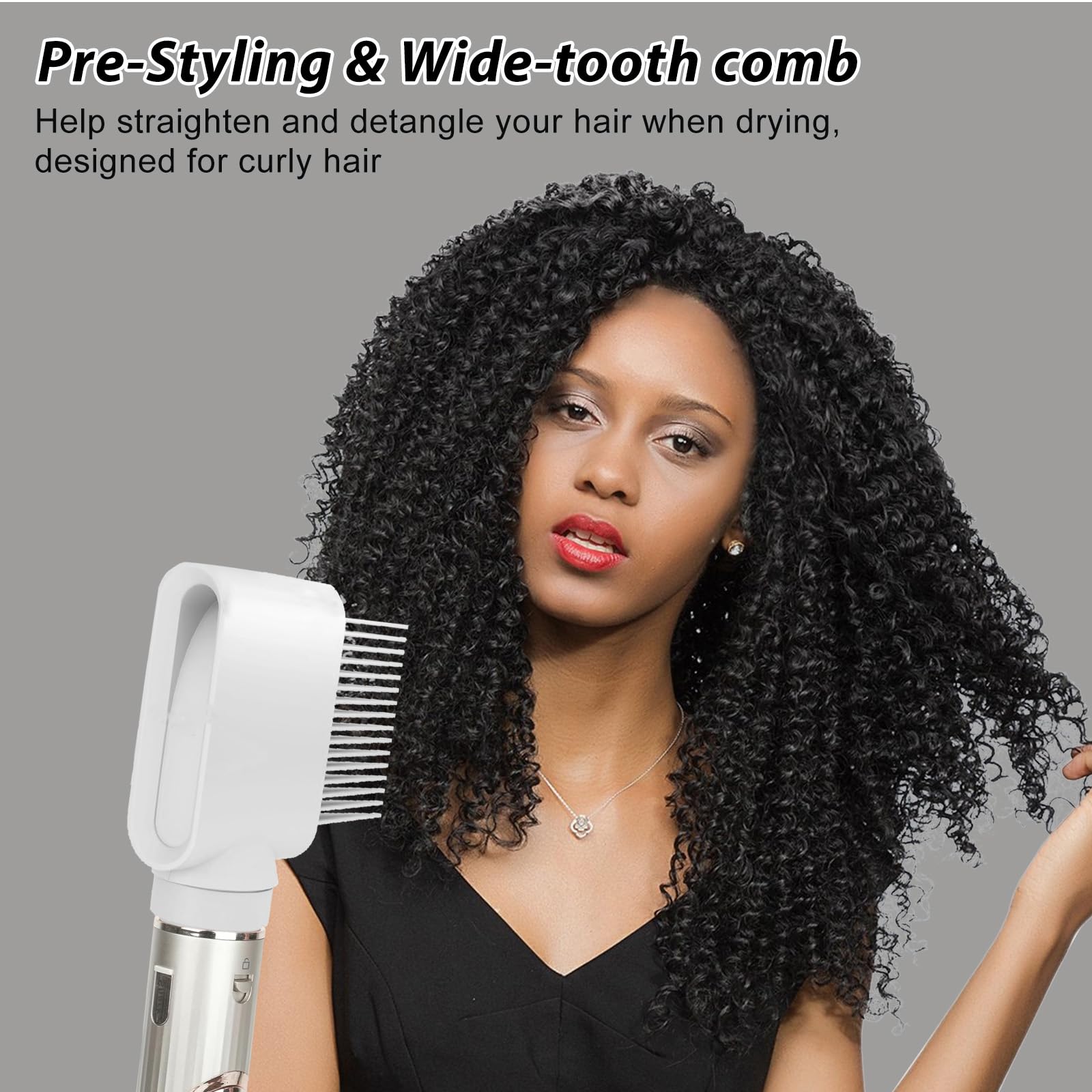 Boquillas de fijación de peine de dientes anchos para Shark FlexStyle, accesorios de secado rápido/peinado para cabello rizado y rizado serie HD400, color blanco
