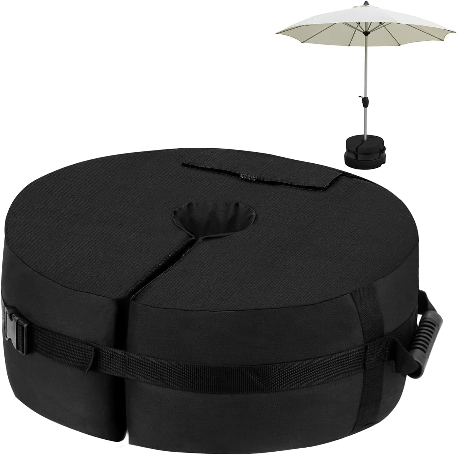 Base Rotative Pour Parasol De Patio – Rotation 360°, Stable En Fer – Facile à Installer – Pour Jardin Et Terrasse