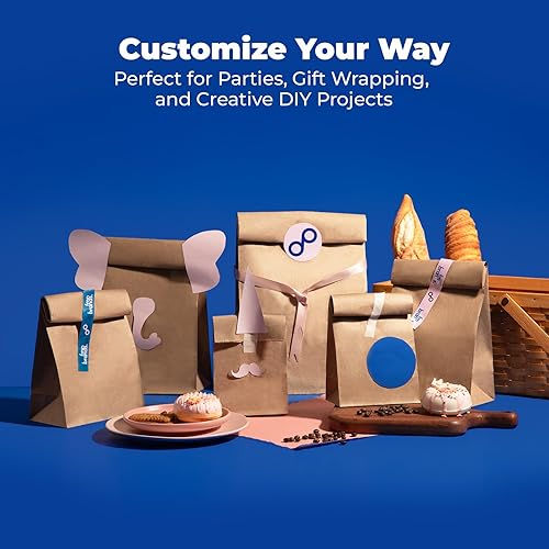 Miniatura 6 de Paquete de 200 bolsas de papel kraft de 11 x 6 x 35 pulgadas 6 libras saco de barril duradero para almuerzo compras al por menor