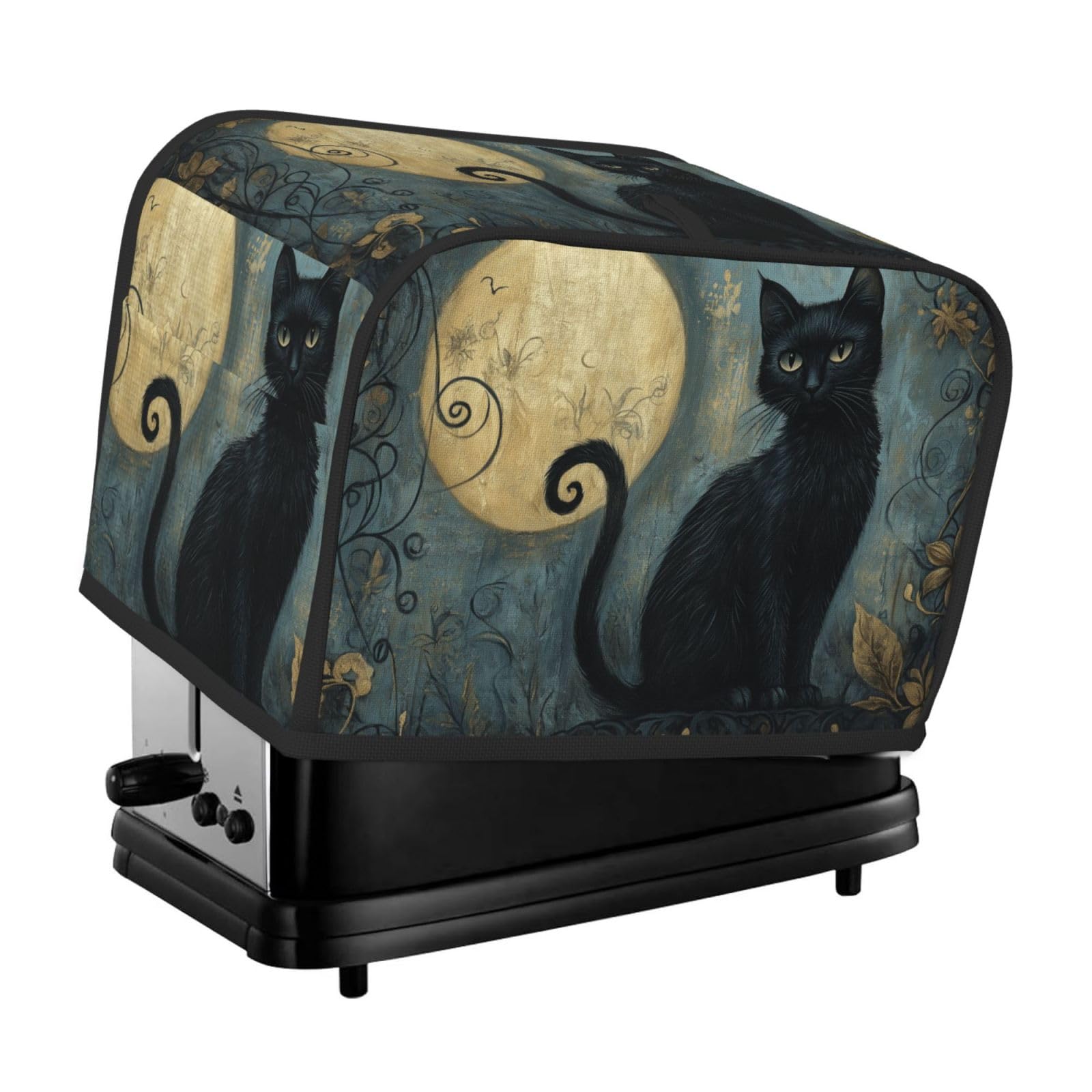 Smazdfxx As Pic Halloween Black Cat Toaster Cover 2 Slice Toaster Covers Bread Maker Cover Kitchen Small Appliance Covers Kitchen Accessories