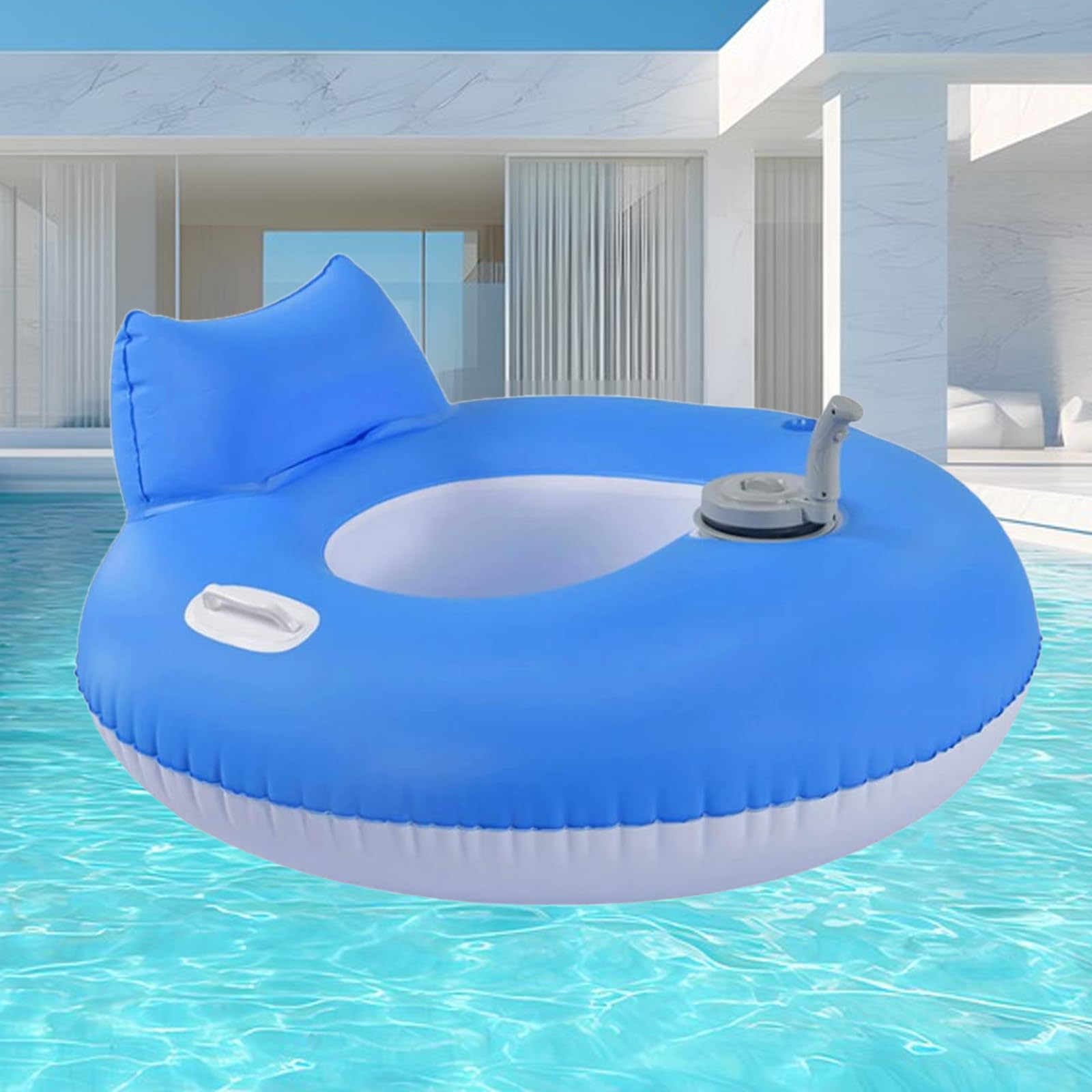 SHAHRYAR Motorized Inflatable Pool Float for Summer, Comfortable Backrest Alithiumbattery