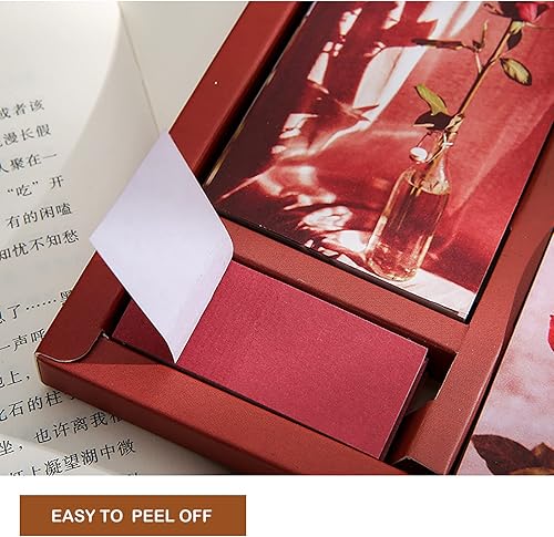 Miniatura 3 de Doraking Caja de regalo con notas adhesivas, rectangular, cuadrada, mini lista, blocs de notas adhesivas, juego de notas autoadhesivas para