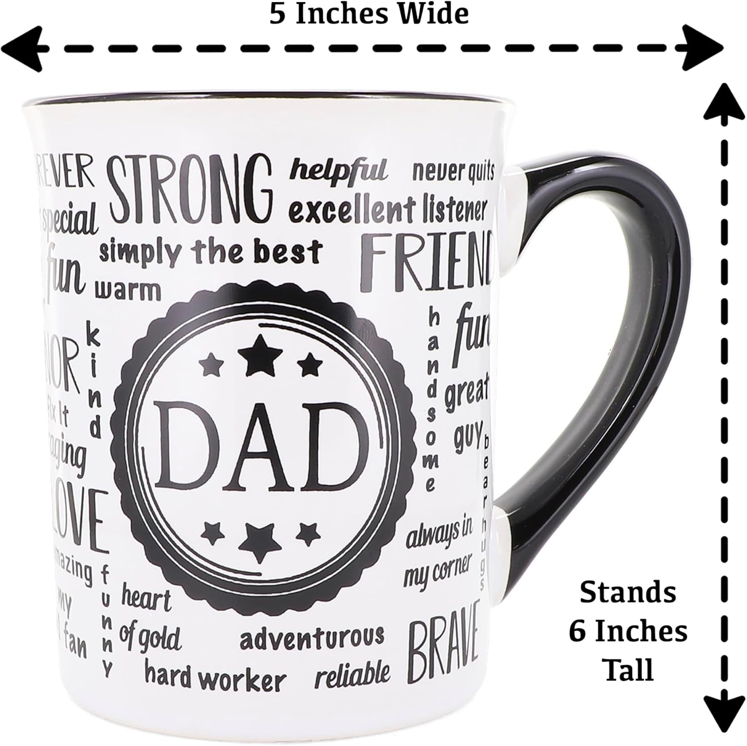 Cottage Creek Mugs - 16oz. Large Ceramic Dad Coffee Cup - Ideal Stoneware Mug for Kitchen, Office & Home Decor - Mens Gifts for Men, Grandpa, Papa, Grandparents - Image 4