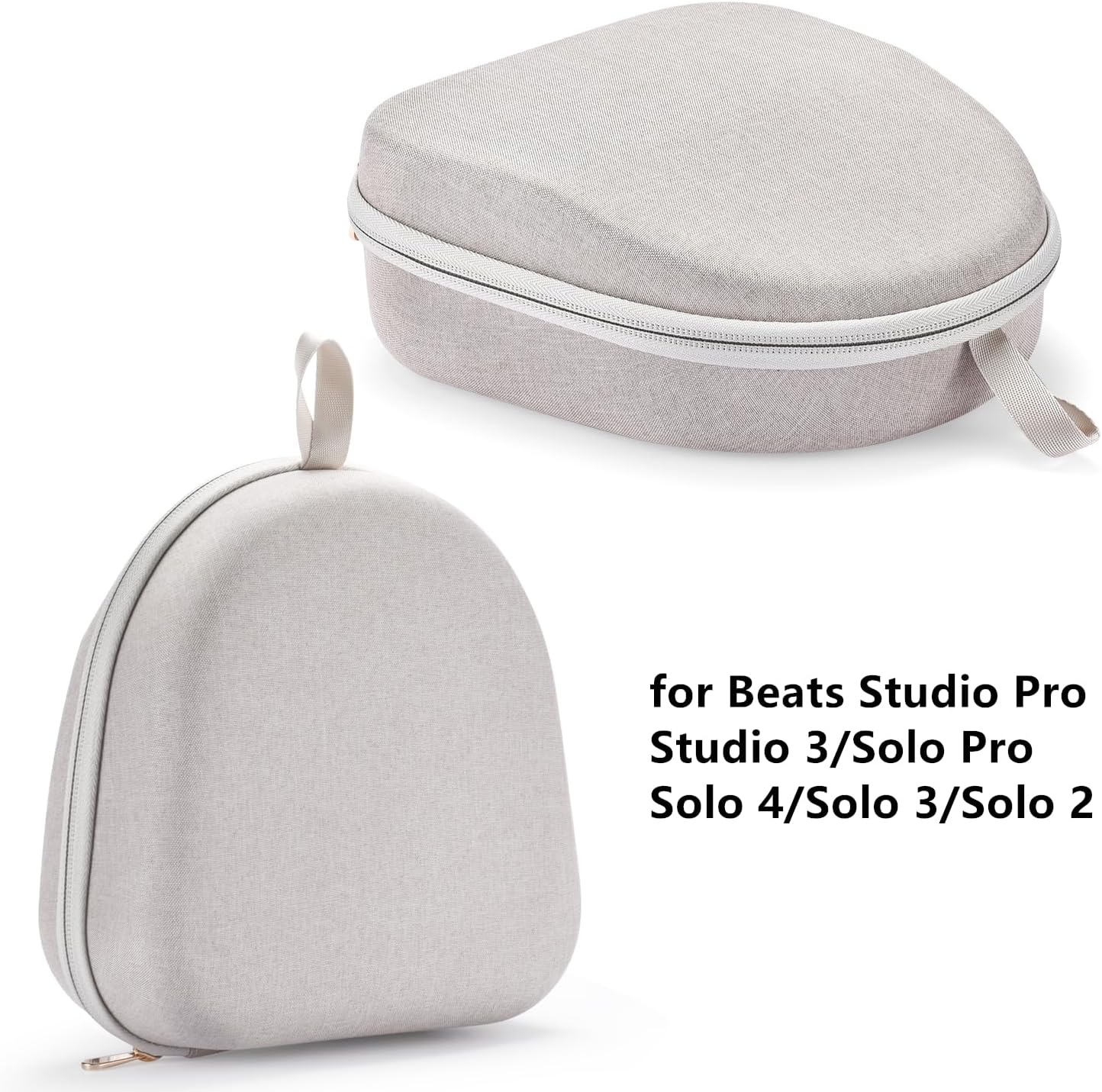 Headphones Case for Beats Studio Pro,Studio 3,Solo 4,Solo 3,Solo 2,Solo Pro,Portable Travel Carrying Cover Storage Bag for Beats Headphones Cable Accessories(Gray)
