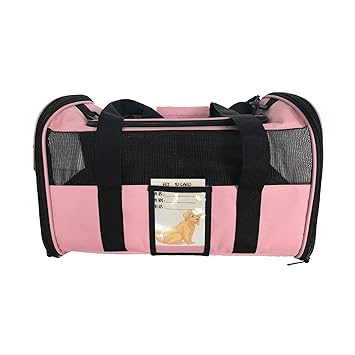 Meri SHOPP Pet Dog Carrier Backpack Pet Carrier Bag Cat Dog Travel Backpack Pink
