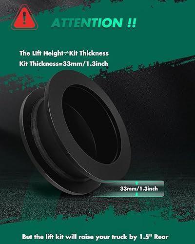 Miniatura 2 de SCITOO para Jeep Kit de elevación de nivelación trasera de 1.5 pulgadas, espaciadores de elevación trasera, kits de elevación de suspensión
