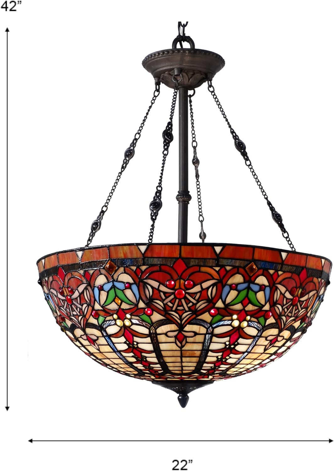 Dale Tiffany TH15121 Nowsoon Hanging Ceiling Light, 22", Amber