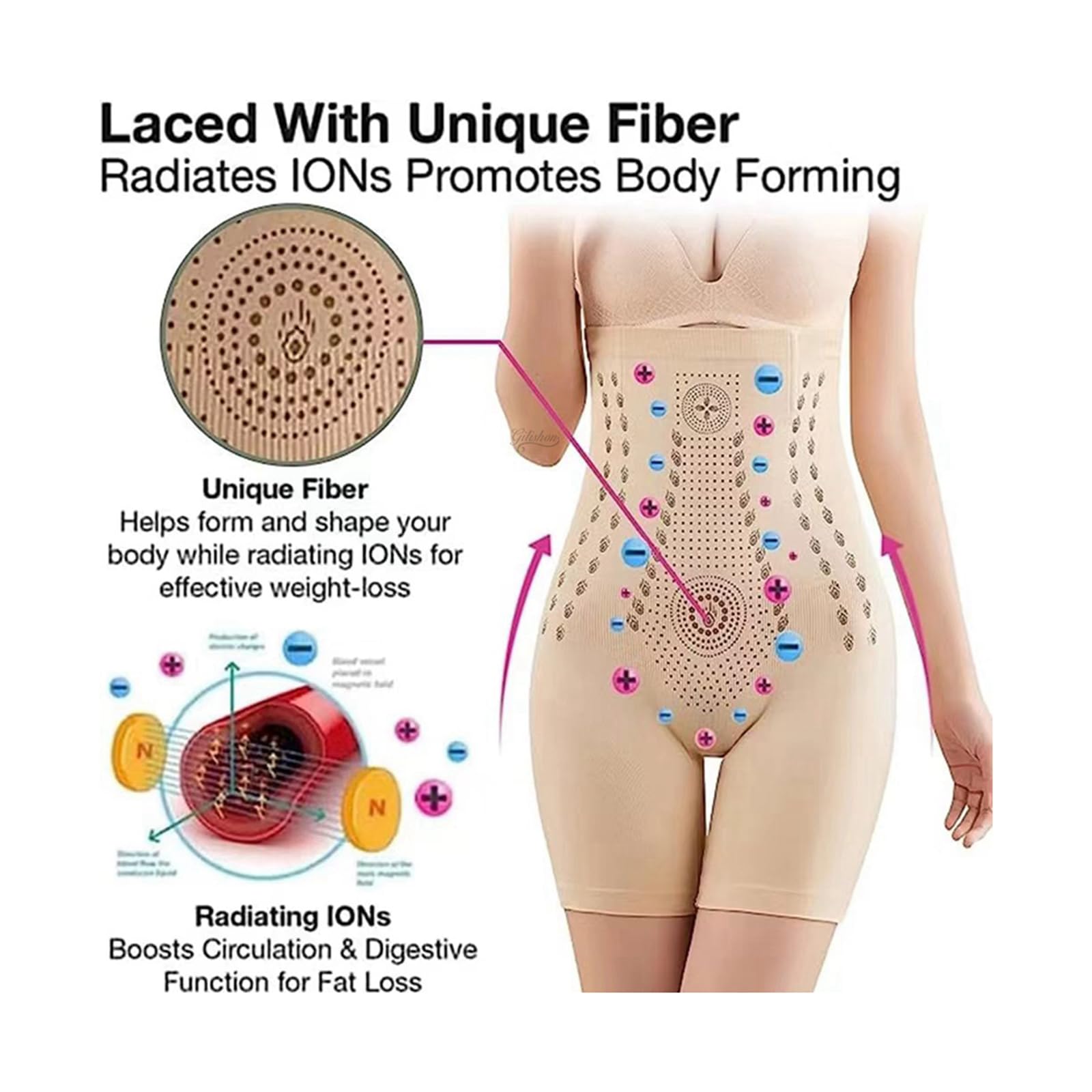 Ropa Moldeadora para Mujer, Bragas con Revestimiento de Vientre Plano, Pantalones Cortos adelgazantes de Cintura Alta, Entrenador de Cintura, Moldeador de restauración de Fibra único