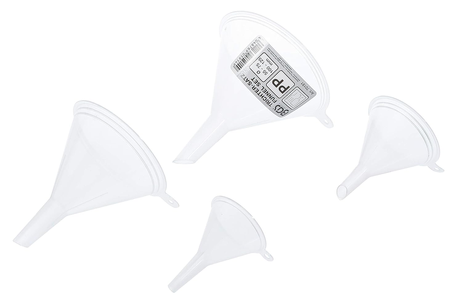 BGS 70191 | Funnel Set | food safe | Ø 55 - 125 mm | 4 pcs. | for Food