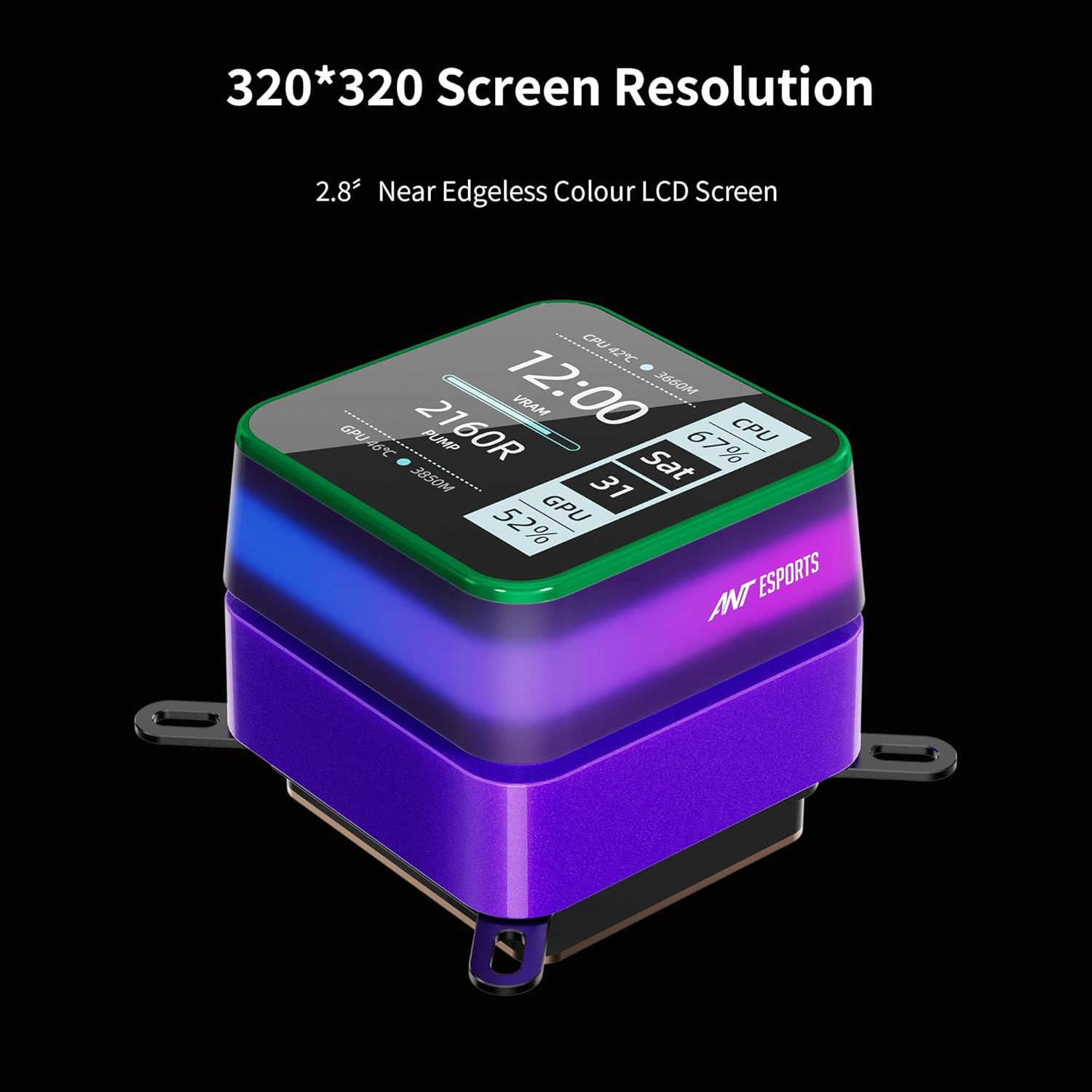 Ant Esports Glacius 360D Pre-Installed Themes for LCD display