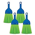 LOLA Whisk Broom, Hand Brush, 4 Pack Durable Bristles, Whisks Away Dirt & Debris, Compact, Hang Hole for Easy Storage, Indoor/Outdoor