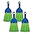 LOLA Whisk Broom, Hand Brush, 4 Pack Durable Bristles, Whisks Away Dirt & Debris, Compact, Hang Hole for Easy Storage, Indoor/Outdoor