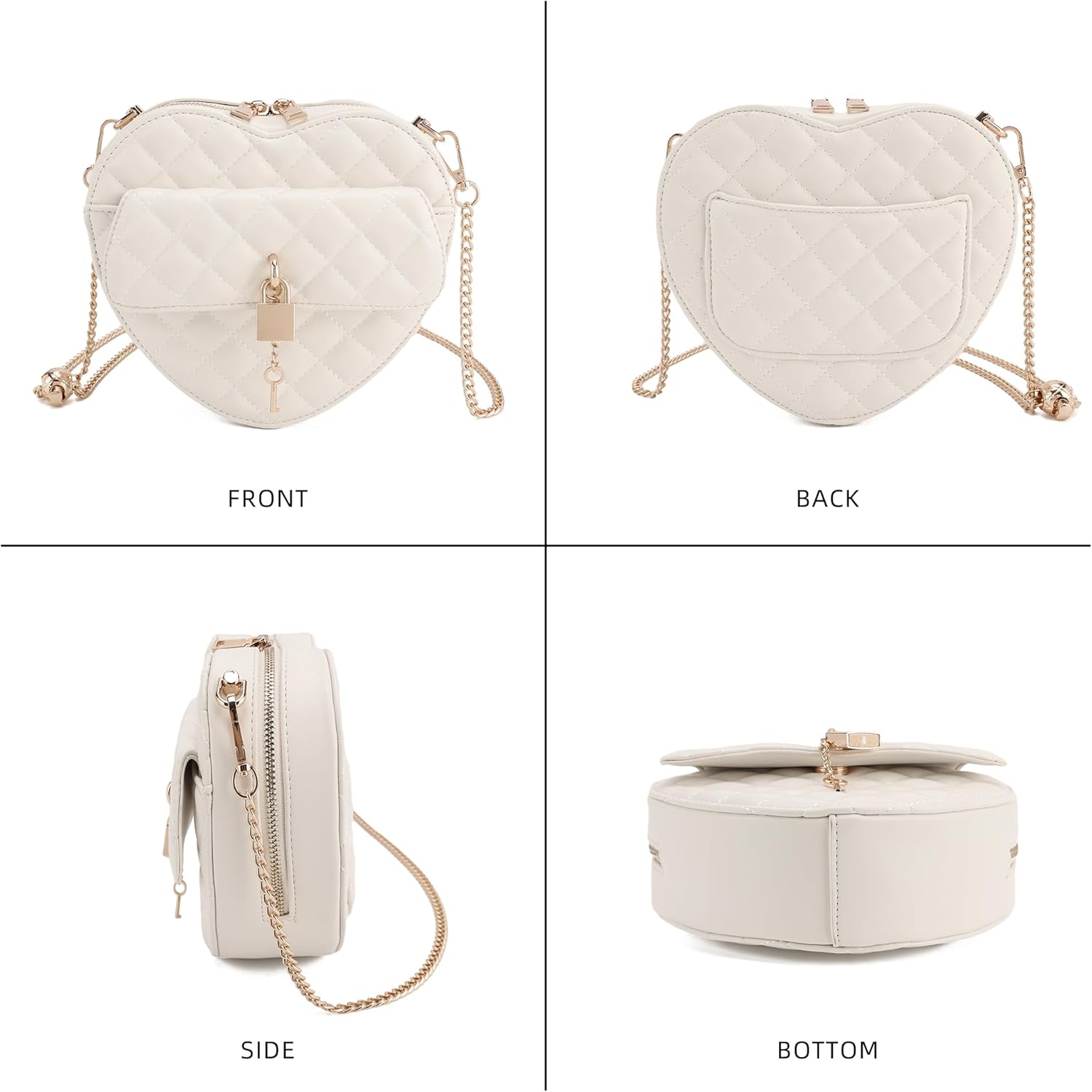 lola mae Heart Shape Crossbody Purse for Women – Cute Valentine’s Gift Handbag, Zip-Around Shoulder Bag for Teens - Image 7