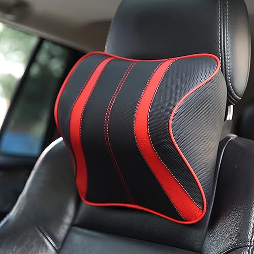 Almohada de coche con asiento de espuma viscoelástica, soporte para cabeza y cuello, cojín para reposacabezas automático, silla de viaje para el