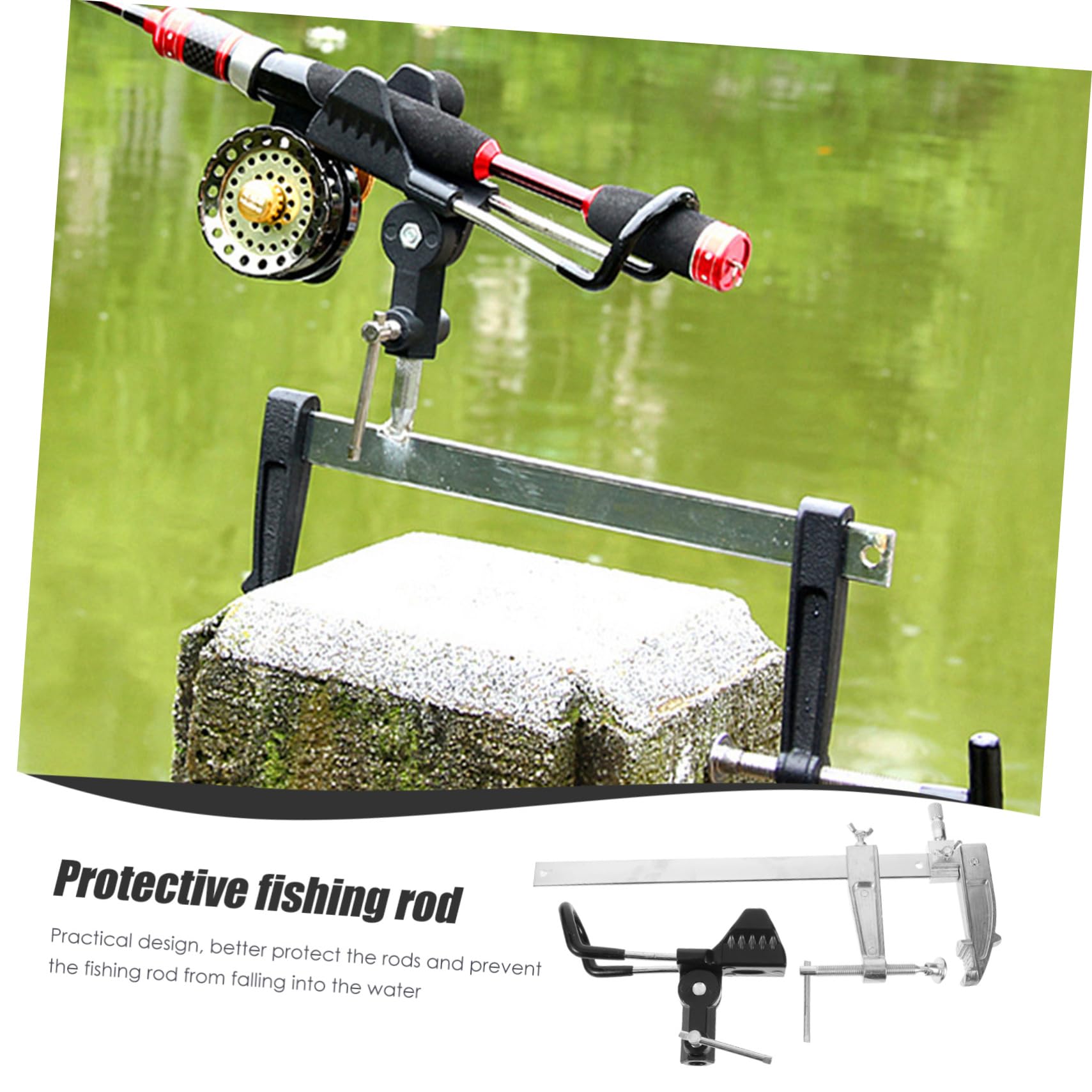 VICASKY 1pezzi Supporto per Canne da Pesca Rotante Gradi Supporto Multifunzione per Canne da Pesca in Tubo Rigido di Stabile