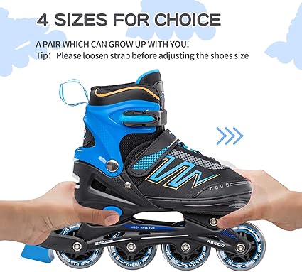 Hiboy adjustable inline skates with all light up wheels Outlet