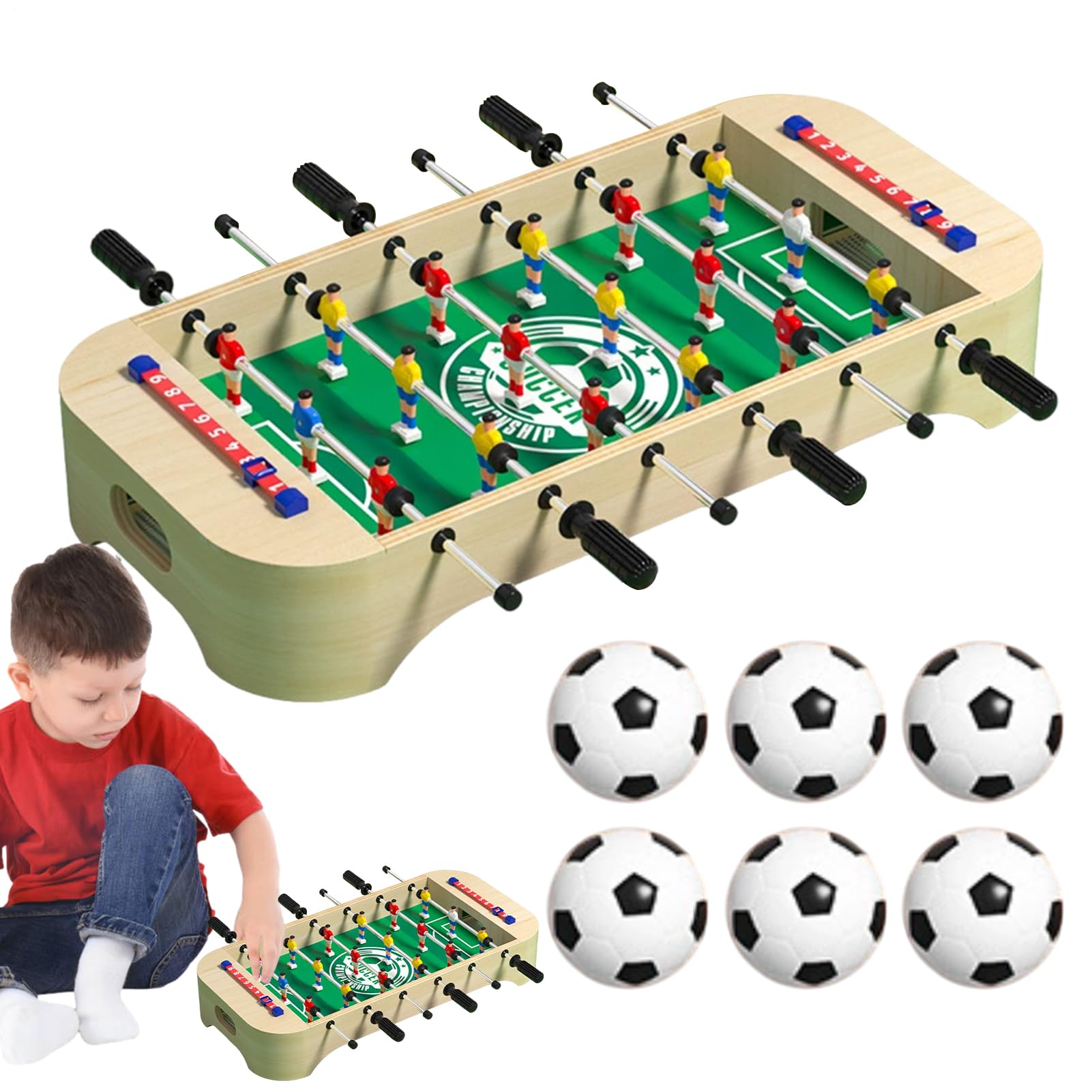 Juego De Mesa De Fútbol Juego Mesa Fútbol Sala | Juegos Deportivos para Niños, Familia, Amigos, Acción de Gracias, Navidad, Año Nuevo Chino, San Valentín, Día Madre y