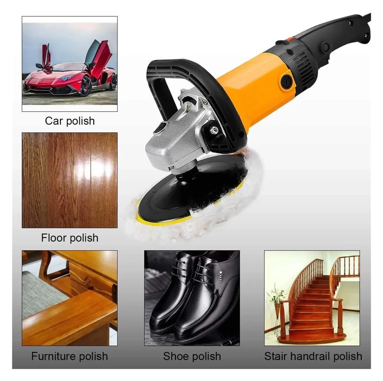 5/10 szt. wełnianych gąbek polerskich 3 do 7 cali, miękkie gąbki polerskie, rzepy cięcia mebli samochodowych i szkła(10 pcs,7 Inch)