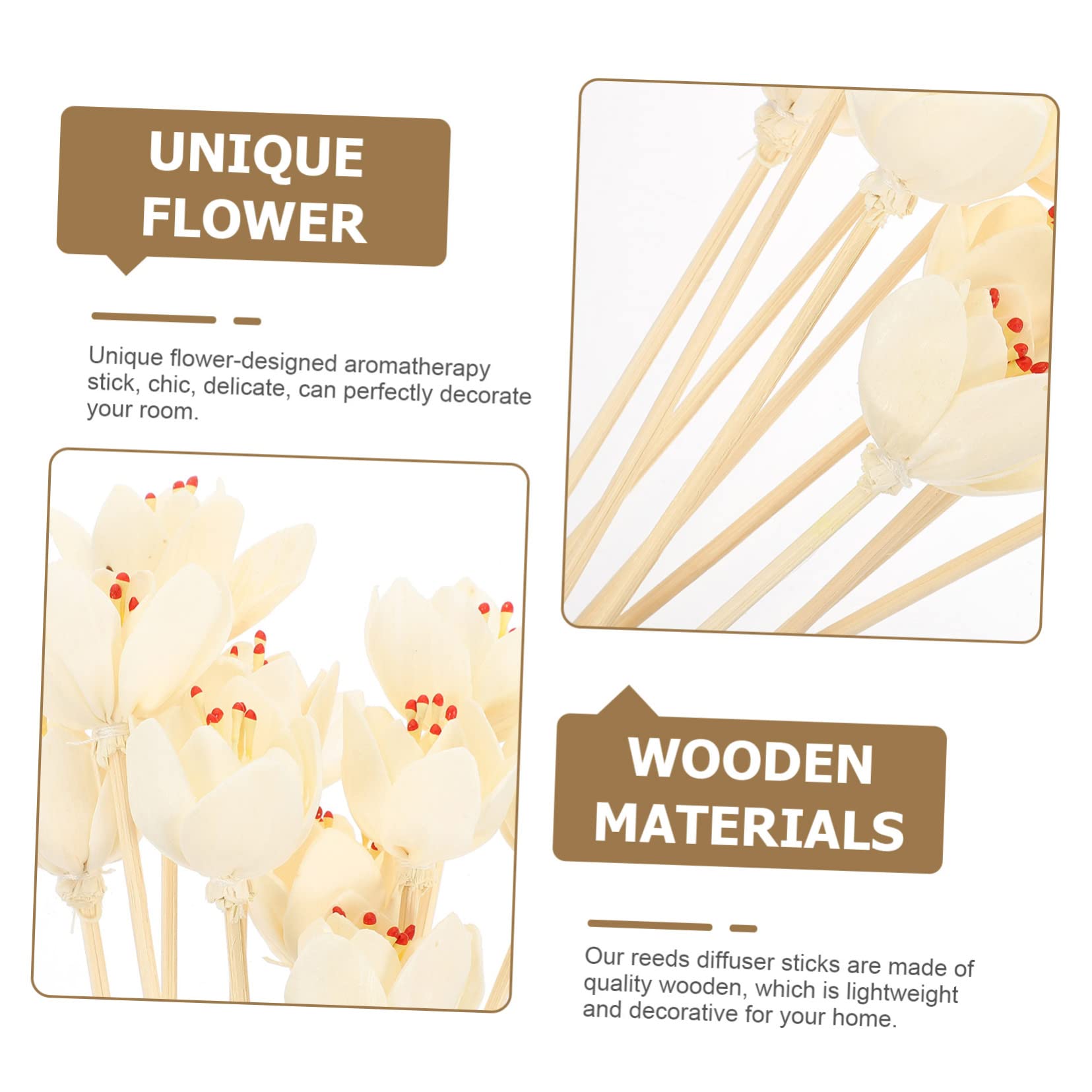 PRETYZOOM 50 Stück Aromatherapie-Rattan Diffusoren zum Selbermachen Blumendiffusor getrocknet Schilf künstlich wohnungseinrichtung wohnungsdeko beige Diffusorstäbe Diffusor-Werkzeuge hölzern