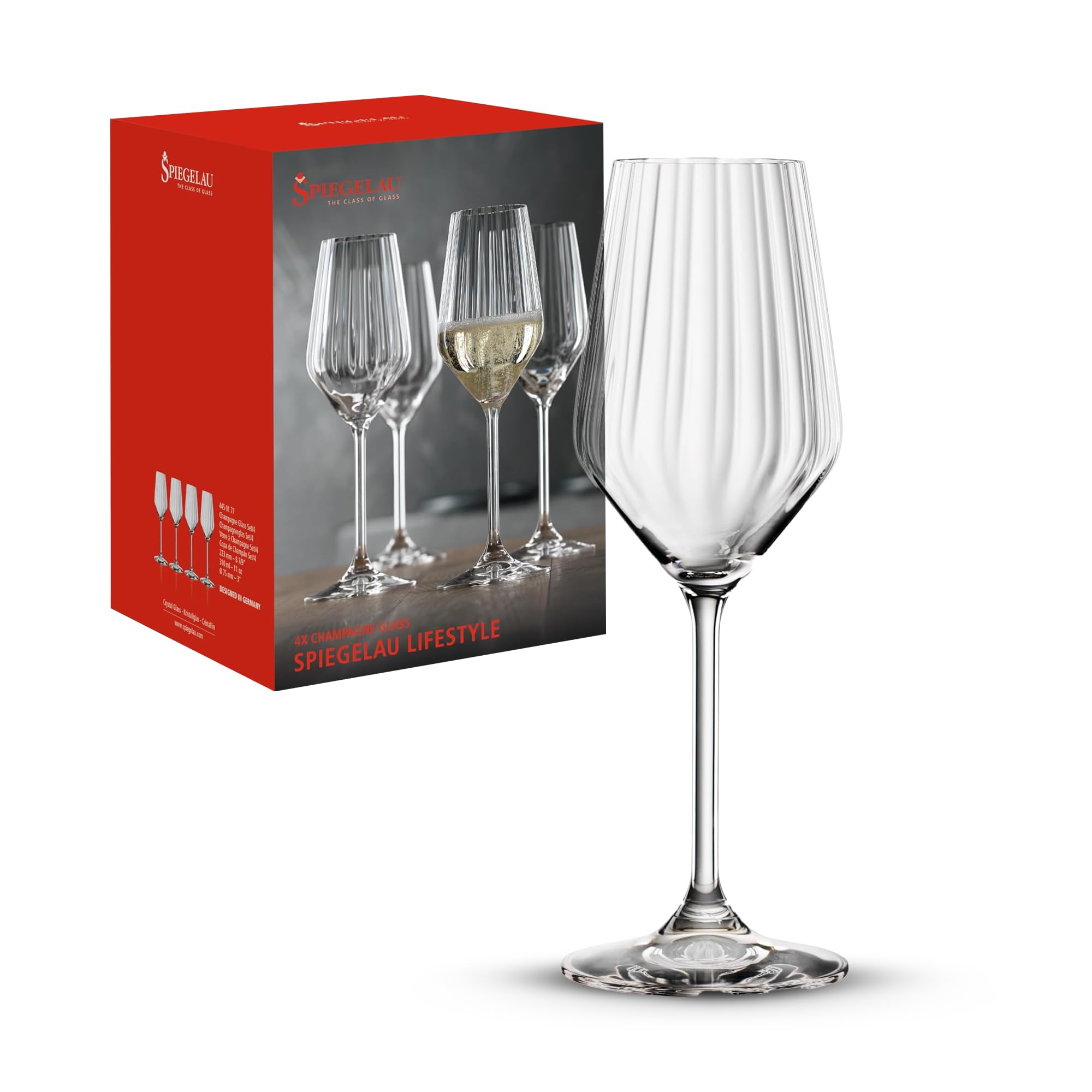 Spiegelau & Nachtmann 4450177 Set of 4 Champagne Glasses 310 ml Spiegelau Lifestyle