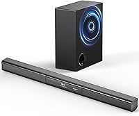 Dorby Audio 35in Detachable 2.1 Soundbar with Wired Subwoofer - Bluetooth, HDMI ARC, Optical, Flexible TV Home Theater Speaker