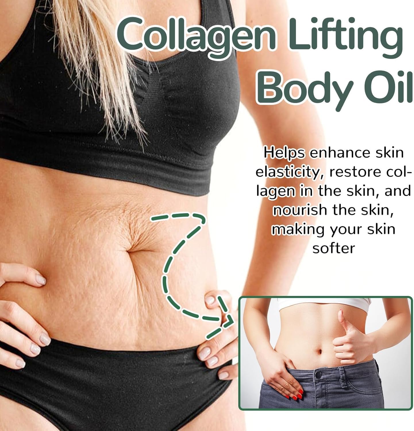 2PC Huile Corporelle Raffermissante Et Hydratante,Huile Corps Au Collagène Pour Femmes,Body Oil Liftante Au Collagène,Pour Cou,Poitrine,Bras Et Cuisses,Soin Corporel Anti-Âge,Kiuiom - 5