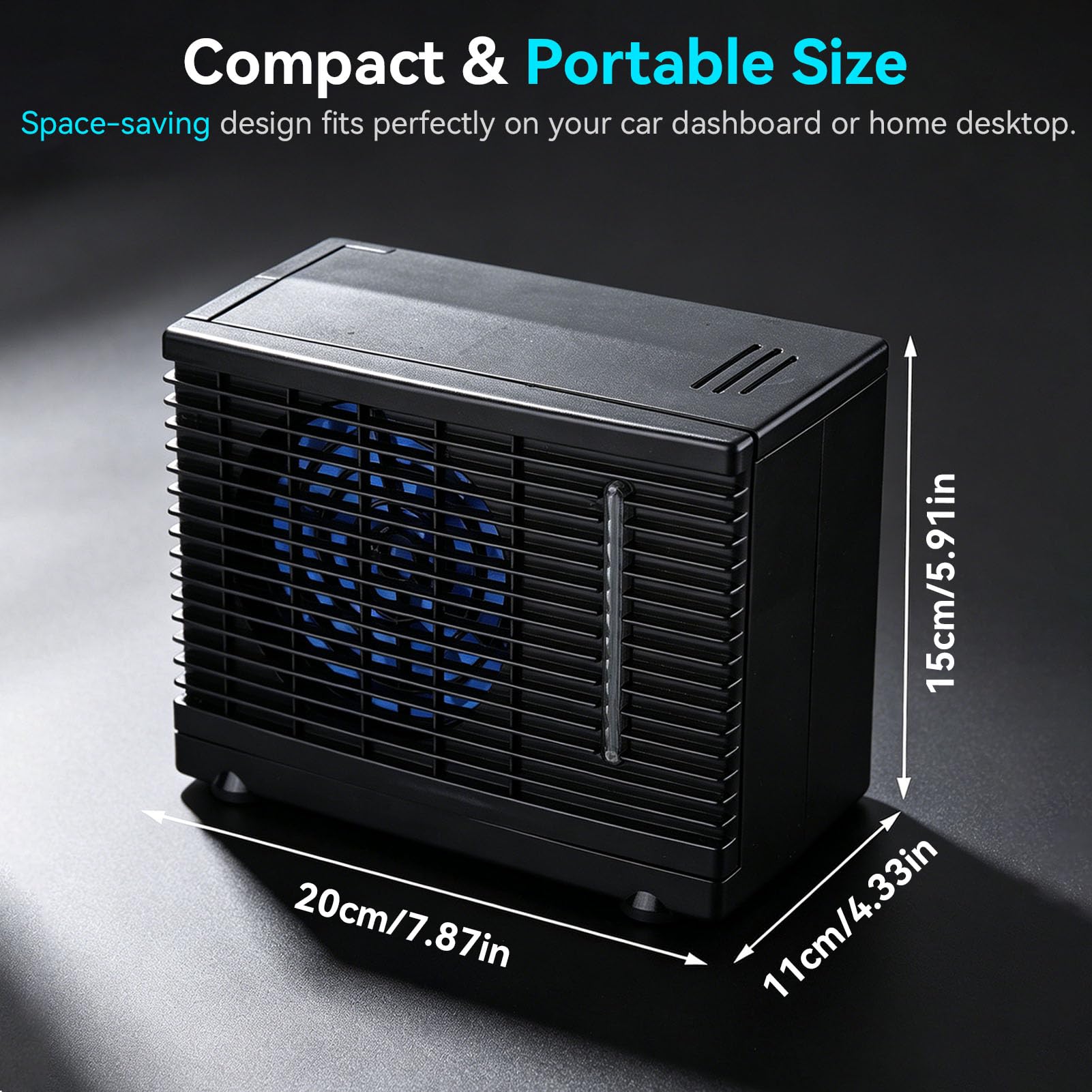 Agatige Aire Acondicionado Coche 12V, Ventilador Para Coche Aire Frio