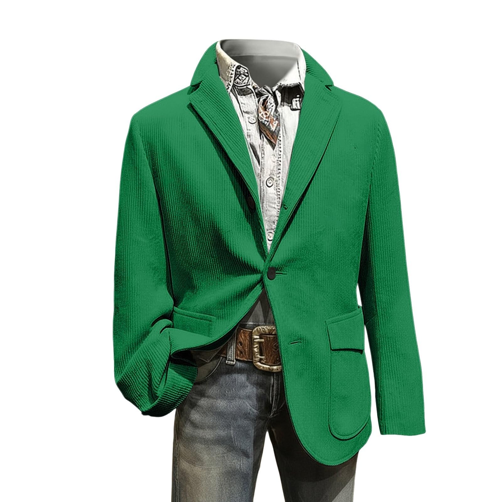 Generico Giacca Blazer Uomo in Similpelle Scamosciata, Modello Elegante per Abbigliamento Business, Feste, Occasioni Formali e Stile Western Casual