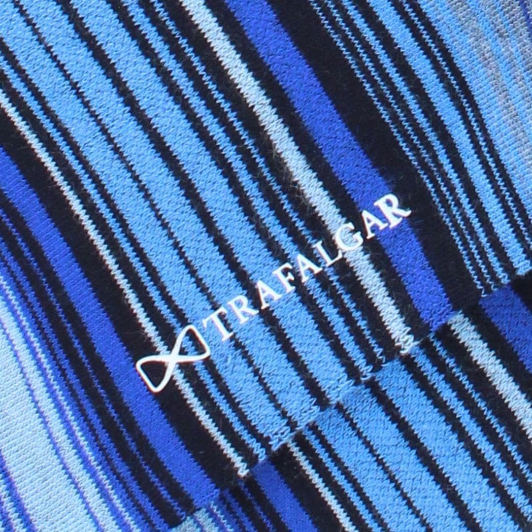 Trafalgar Men's Aciano Micro Mulit-Stripe Mid-Calf Dress Socks (1 Pair) - Image 4