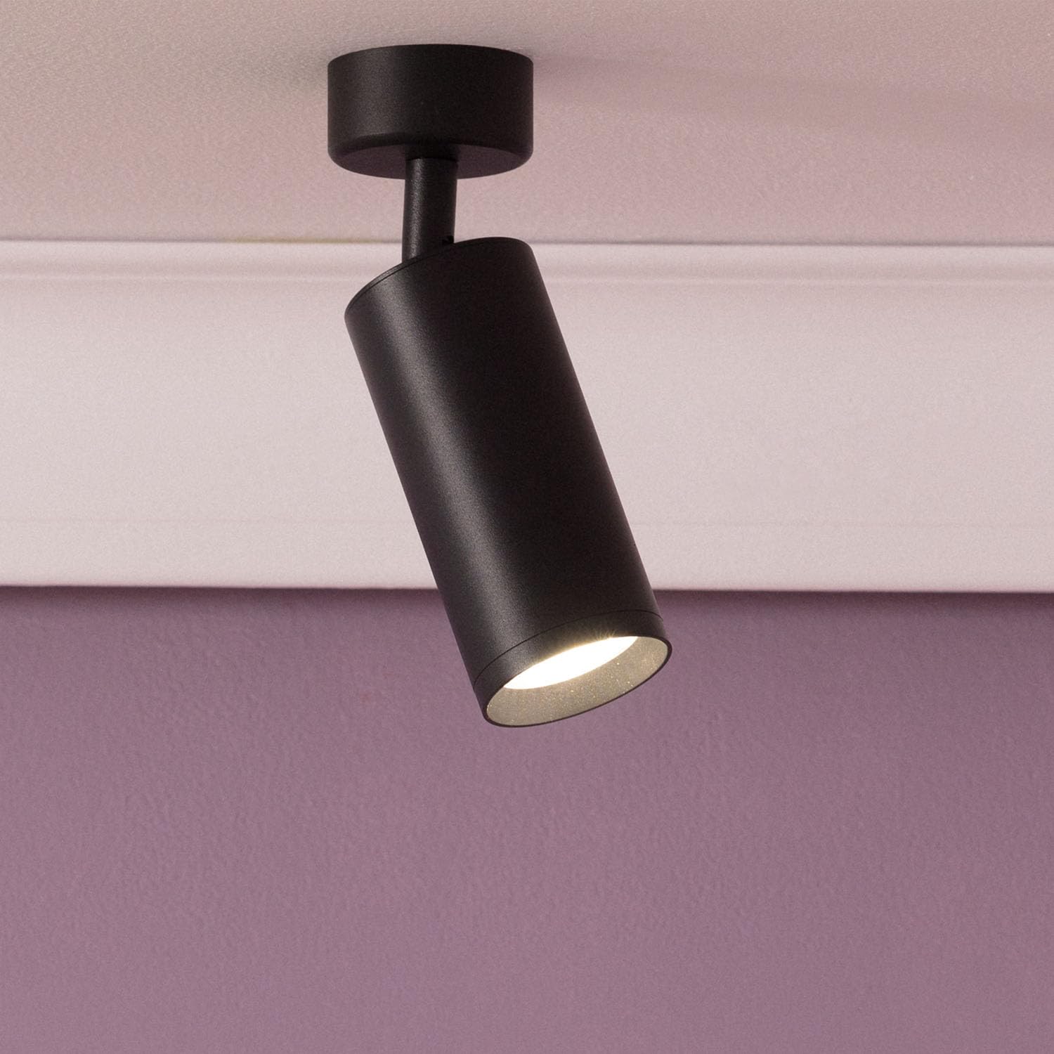 LEDKIA LIGHTING Foco Portalámparas Aluminio para Bombillas GU10 Cuarzo Negro GU10