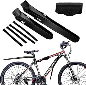 Parafanghi Retrattili Per Mountain Bike | Set Anteriore E Posteriore | Impermeabile E Regolabile - Foto 8