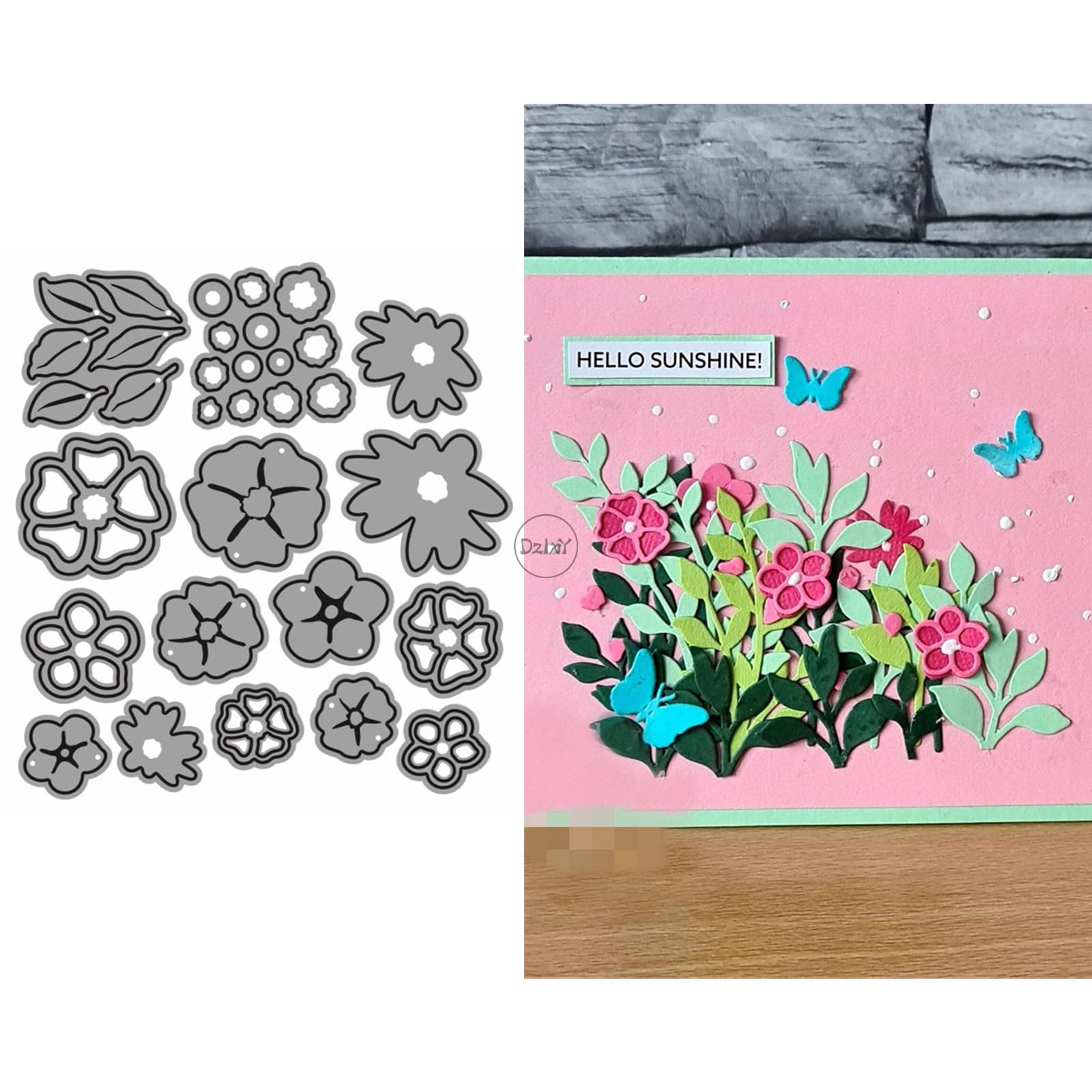 DzIxY Various Patchwork Flowers Metal Cutting Dies for Card Making Kit Embossing Paper Die Cuts Set Scrapbook Stencils Supplies Machine Templates