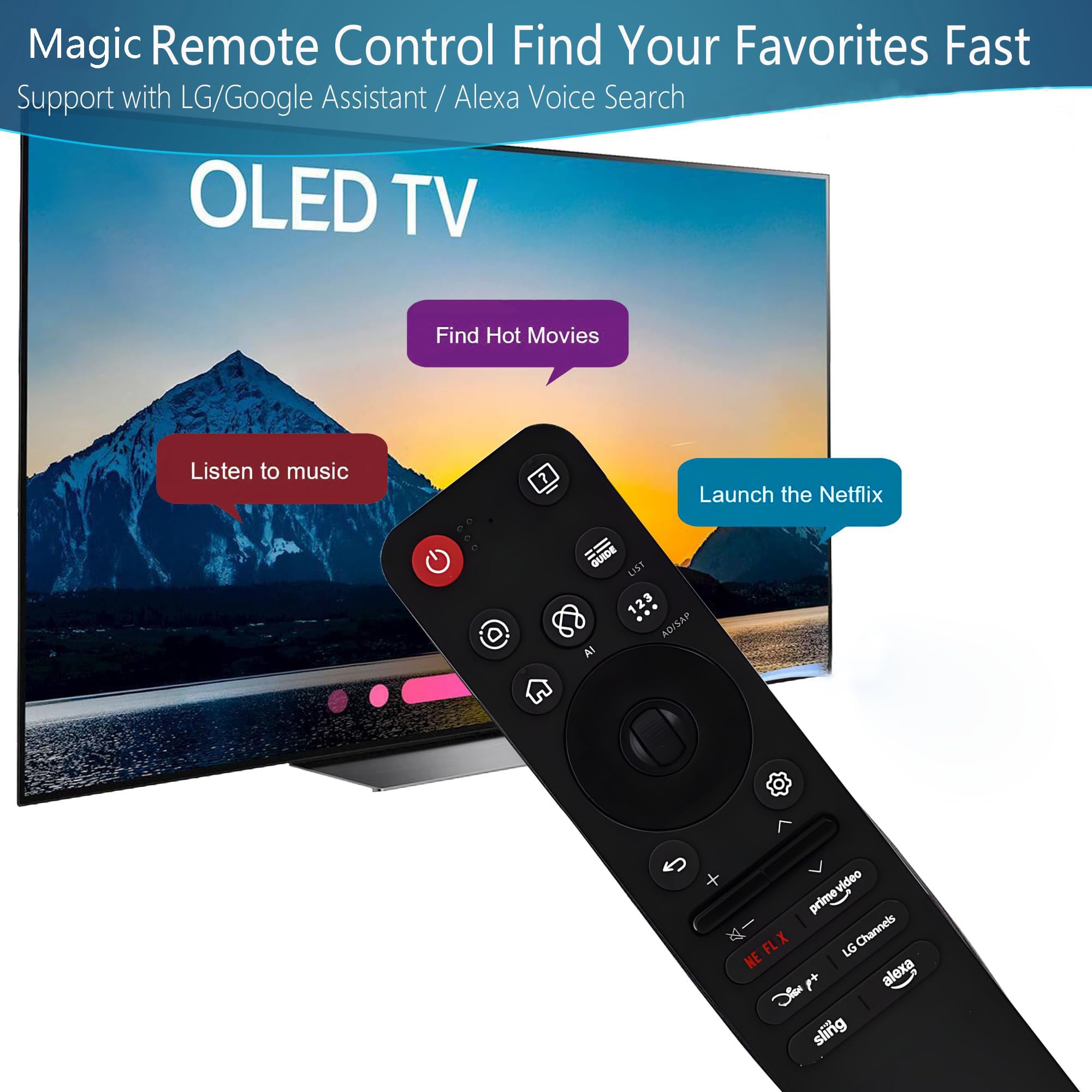 Amazon | ユニバーサルMR25GAマジックリモコン LG 2025 TV用 AI音声と