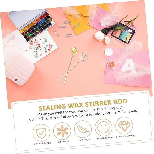 Miniatura 5 de 2 varillas de agitación de cera de sellado de acero inoxidable para sellado de cera, fácil de usar, tienda para entusiastas del bricolaje