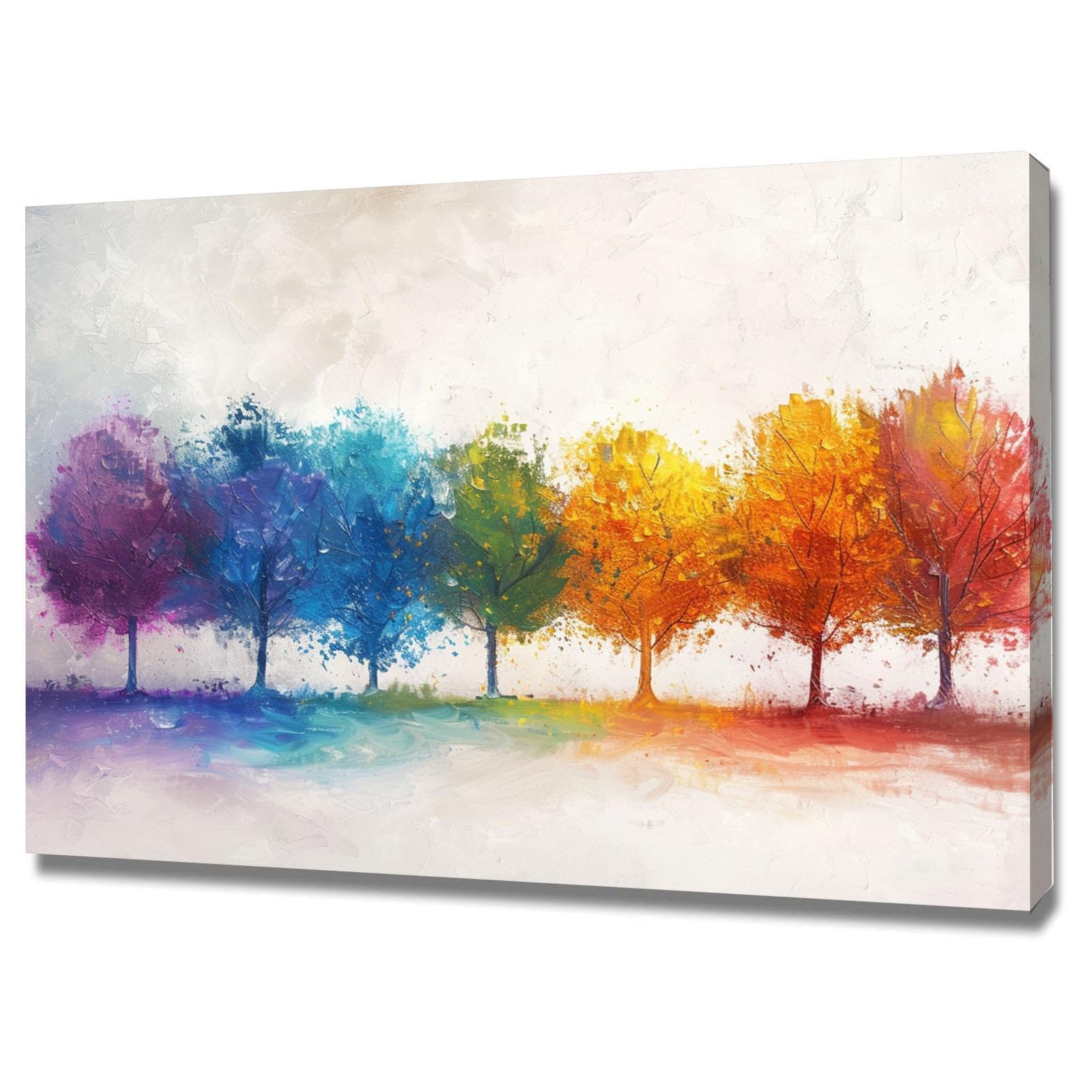 Impression de peinture abstraite d’arbre décoration murale moderne - 7