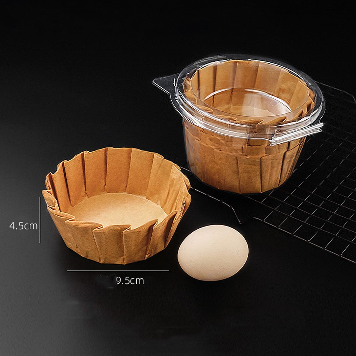 100PCS Basques Cake Paper, 4 Inch Round Parchment Paper, Non-Stick Cupcake Cheesecake Liners Disposable for Air Fryer,Microwave,Oven - Image 7