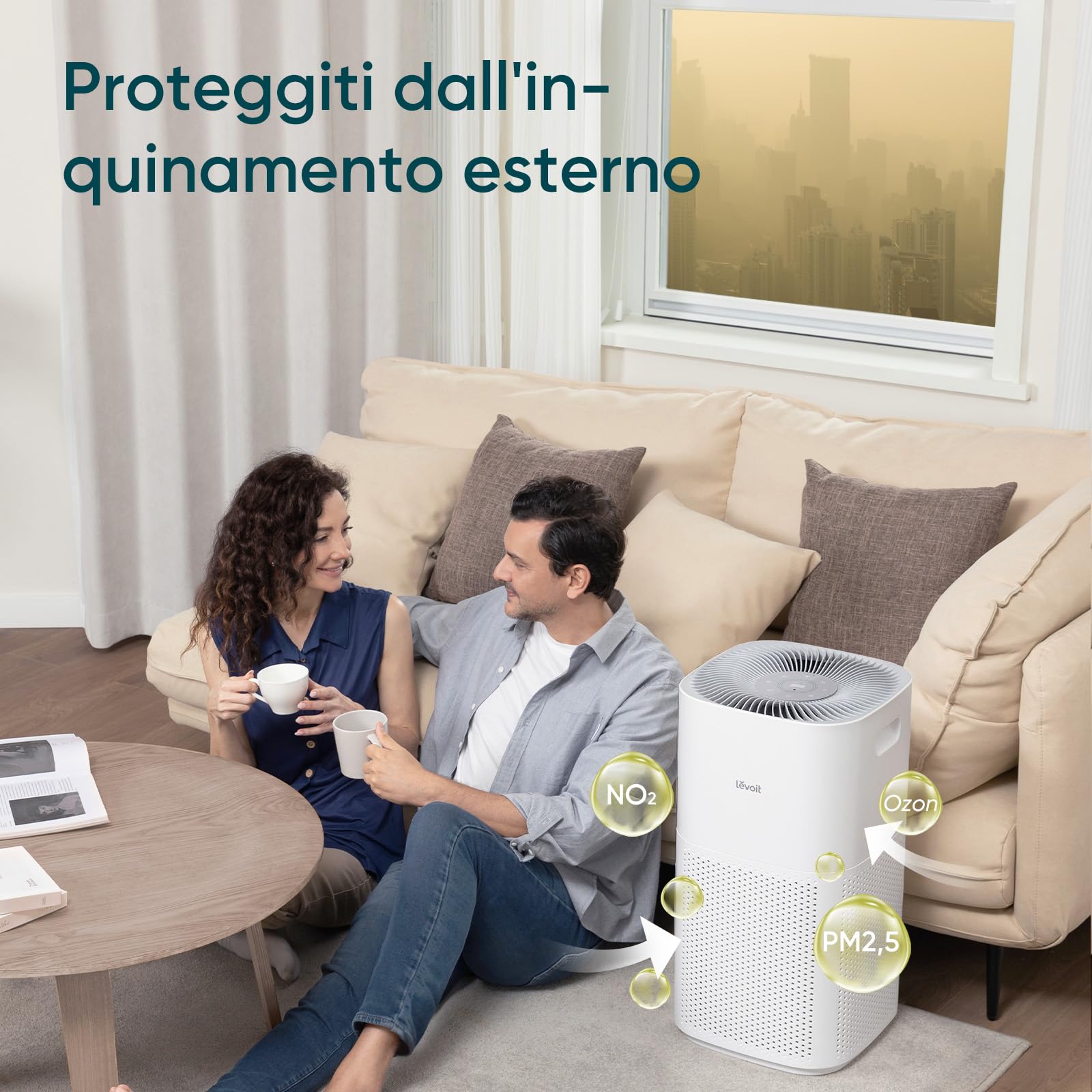 Levoit Purificatore d'Aria Smart per Grande Camera, CADR 697m³/h, 147㎡ — immagine 8 di 16