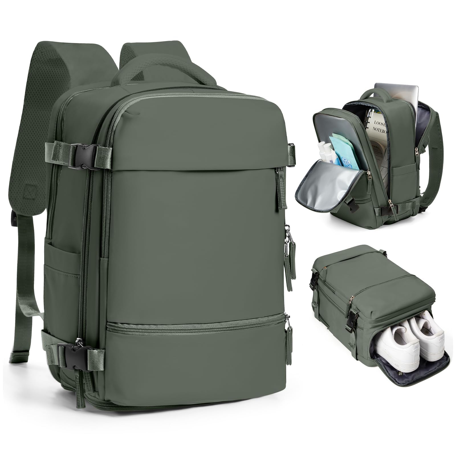 SZLX Zaino Ryanair 40x30x20 Sottovuoto Zaino da Viaggio 40x20x25 Ryanair Wizzair Donna da escursionismo impermeabile Zaino Casual Laptop da 14 Pollici con porta di ricarica USB Scomparto per Scarpe