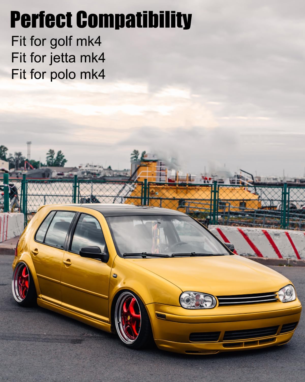 Interior Roof Grab Handle Fit for Golf Jetta Polo mk4 Replace 6N0857607K 6N0857607L Black 4PCS