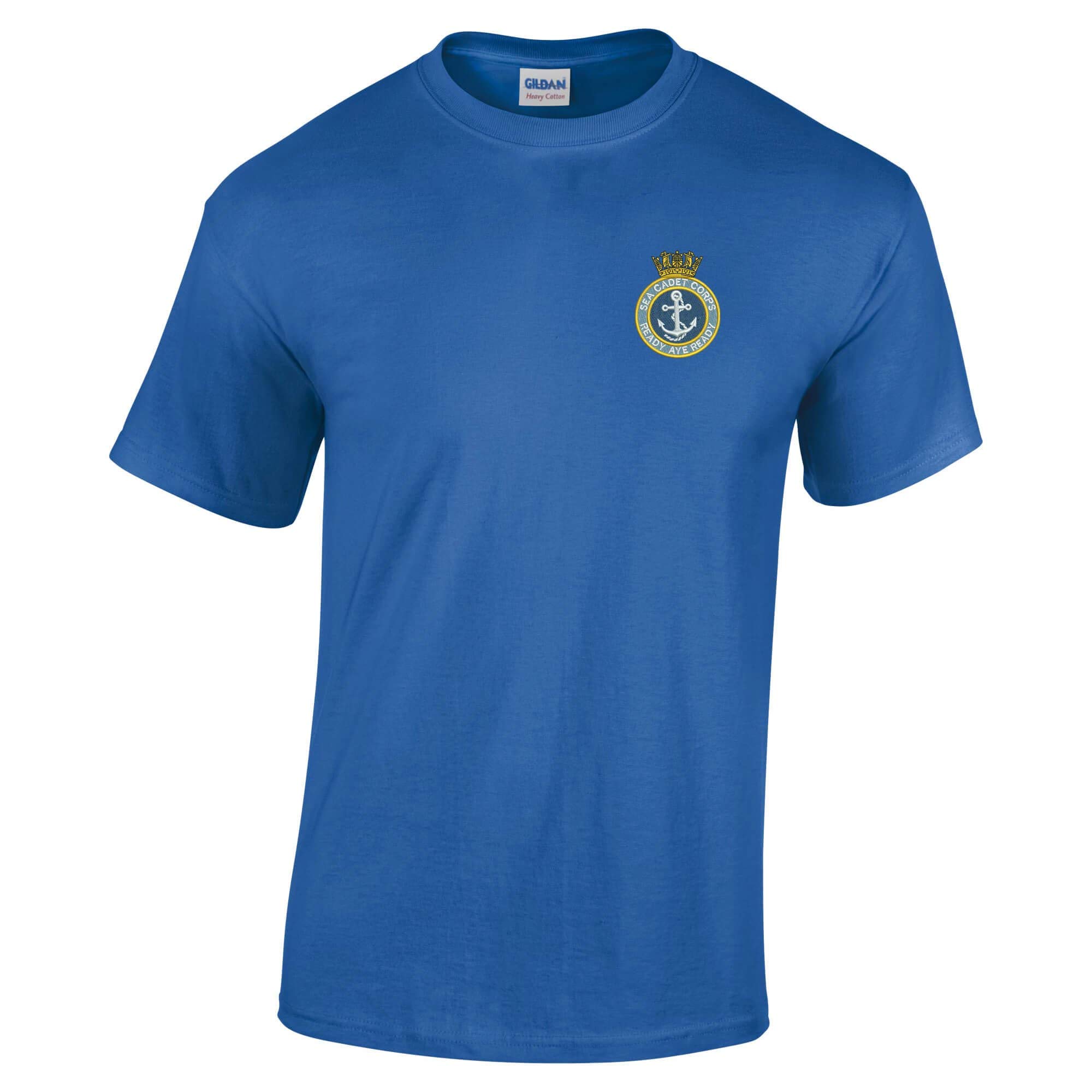 Pineapple Joe's Men's Royal Blue Sea Cadets Embroidered T-Shirt - X Large