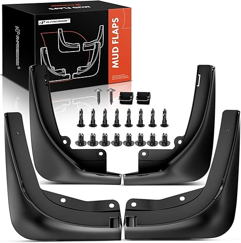A-Premium Juego de 4 solapas para barro, protectores contra salpicaduras, guardabarros con accesorios de hardware compatibles con Tesla Model Y 2023