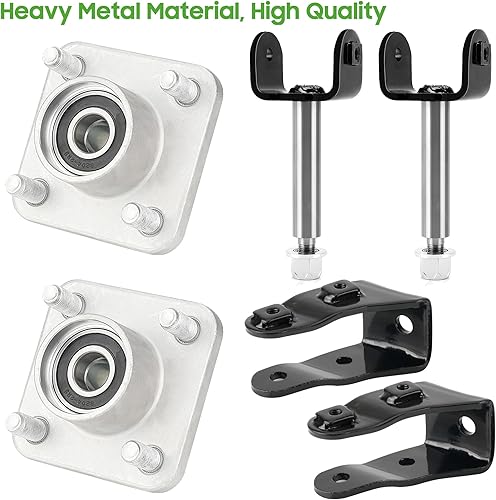 Miniatura 7 de 10L0L Kit de reconstrucción de carrito de golf delantero y trasero para Club Car Precedent 2004-Up, conjunto de cubo de rueda delantera precedente y