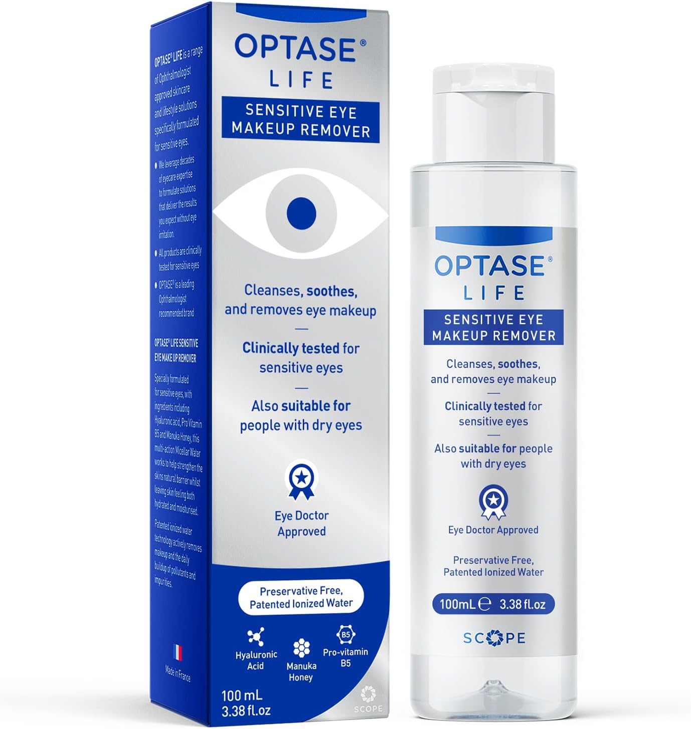 Life Sensitive Eye Makeup Remover – Gentle & Effective for All Skin Types - Breakthrough Innovation vs Traditional Micellar Water - 100ml