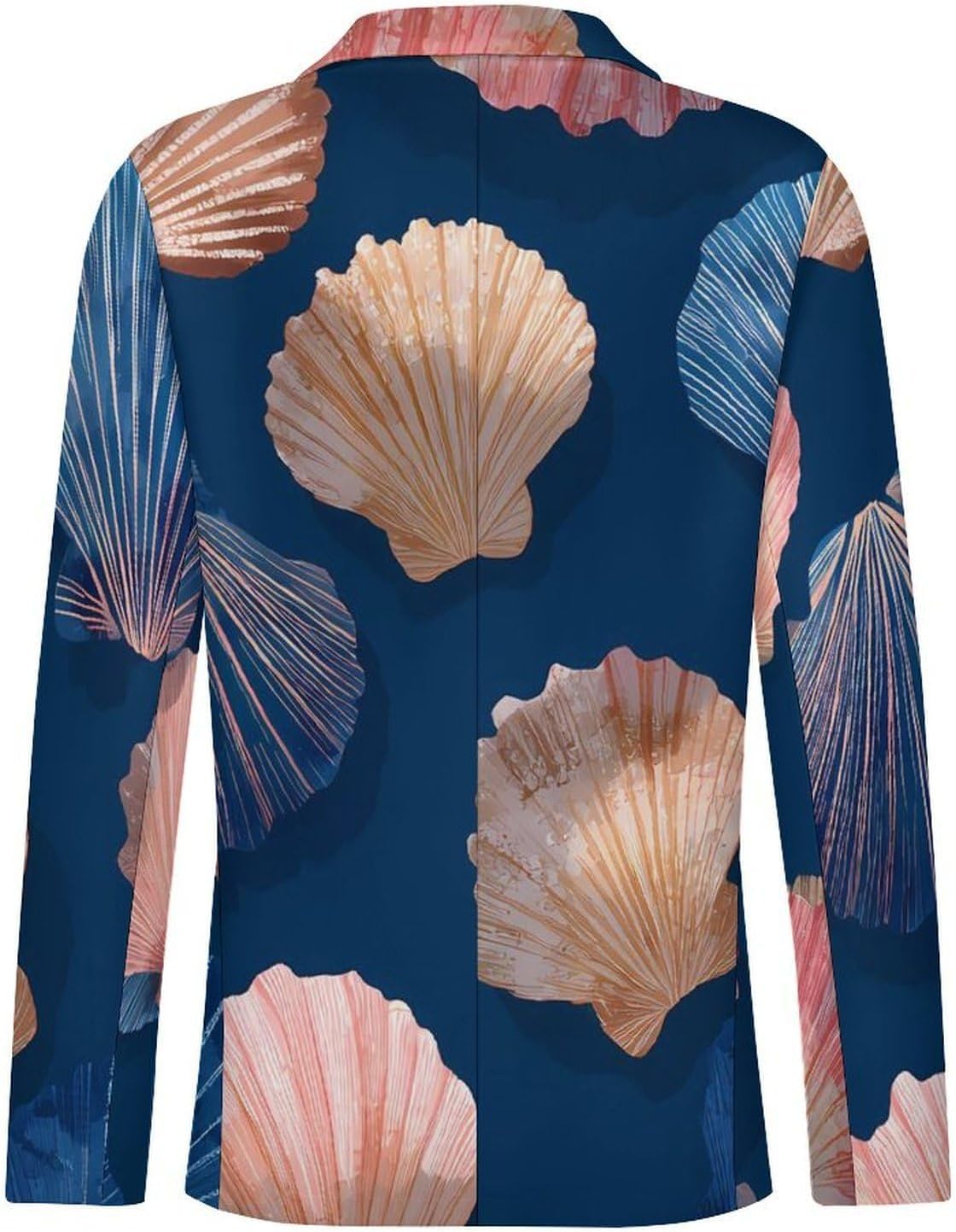 Seashells Scallops Men's Blazer Sport Coat Jacket Two Buttons Business Casual Suit