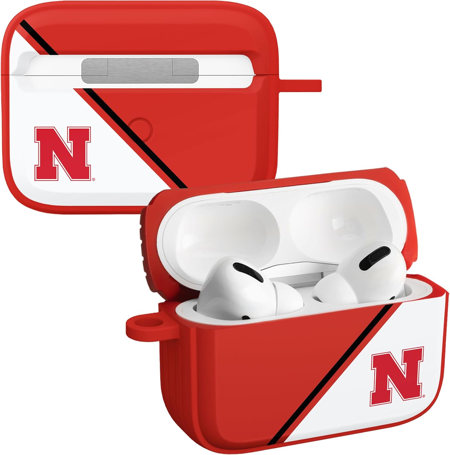 Affinity Bands Nebraska Huskers HDX Case Cover Compatible with Apple AirPods Gen 3 (Classic Black)