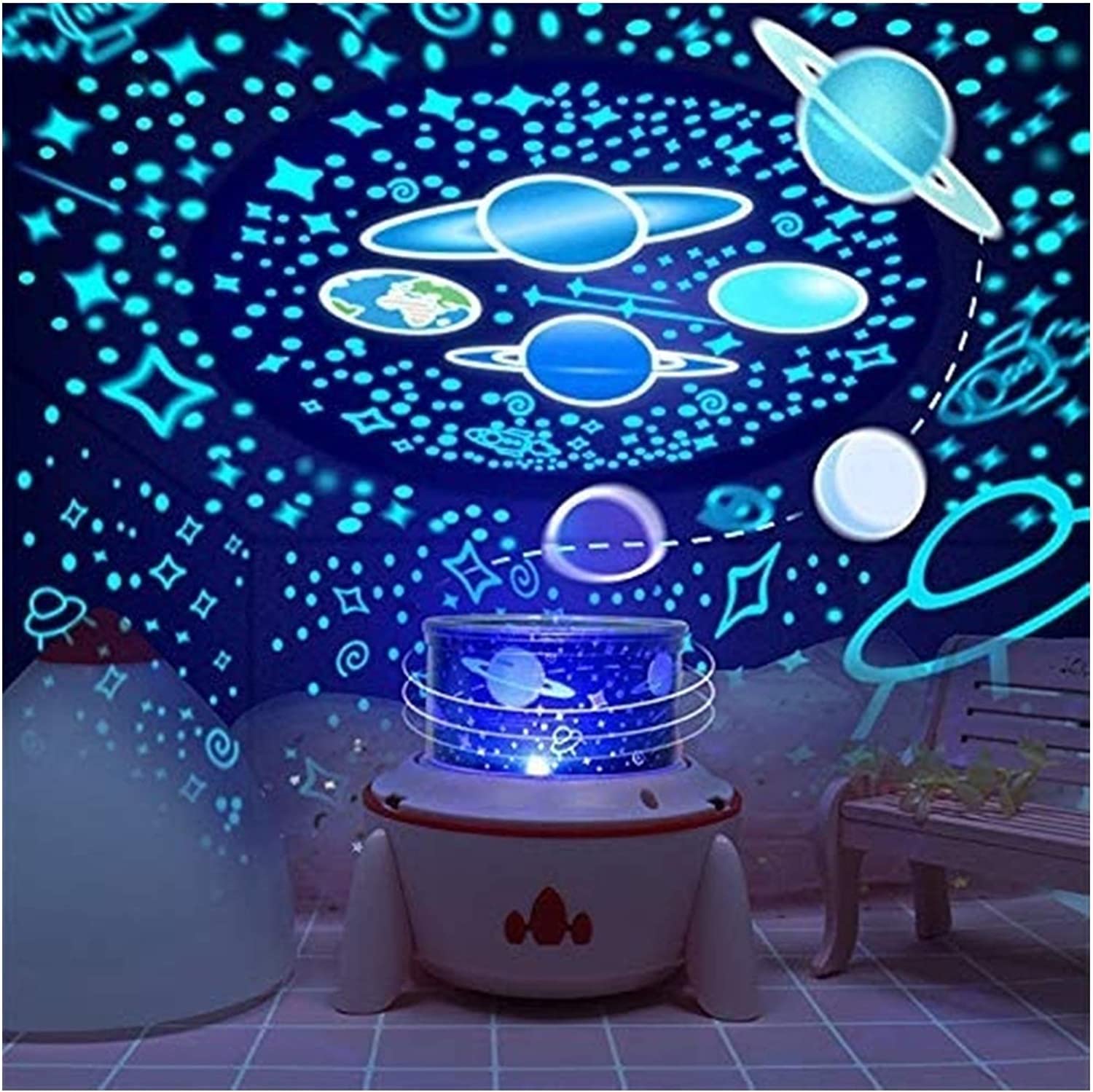 GeRRiT Proyector de luz nocturna for niños, lámpara de proyección estrellada con control remoto, juguetes for niños de 3 a 12 años for niños de 3 a 4 años, niñas de 5 a 12 años, cumpleaños for niños