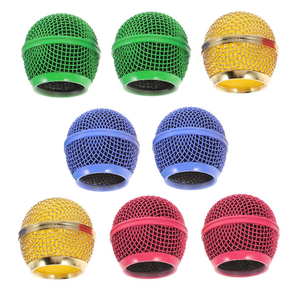 POPETPOP 8 piezas Rejilla Metálica para Micrófono Cabezal de Malla Compatible con Cubiertas Micrófono Coloridas Duraderas para Músicos y Podcasters