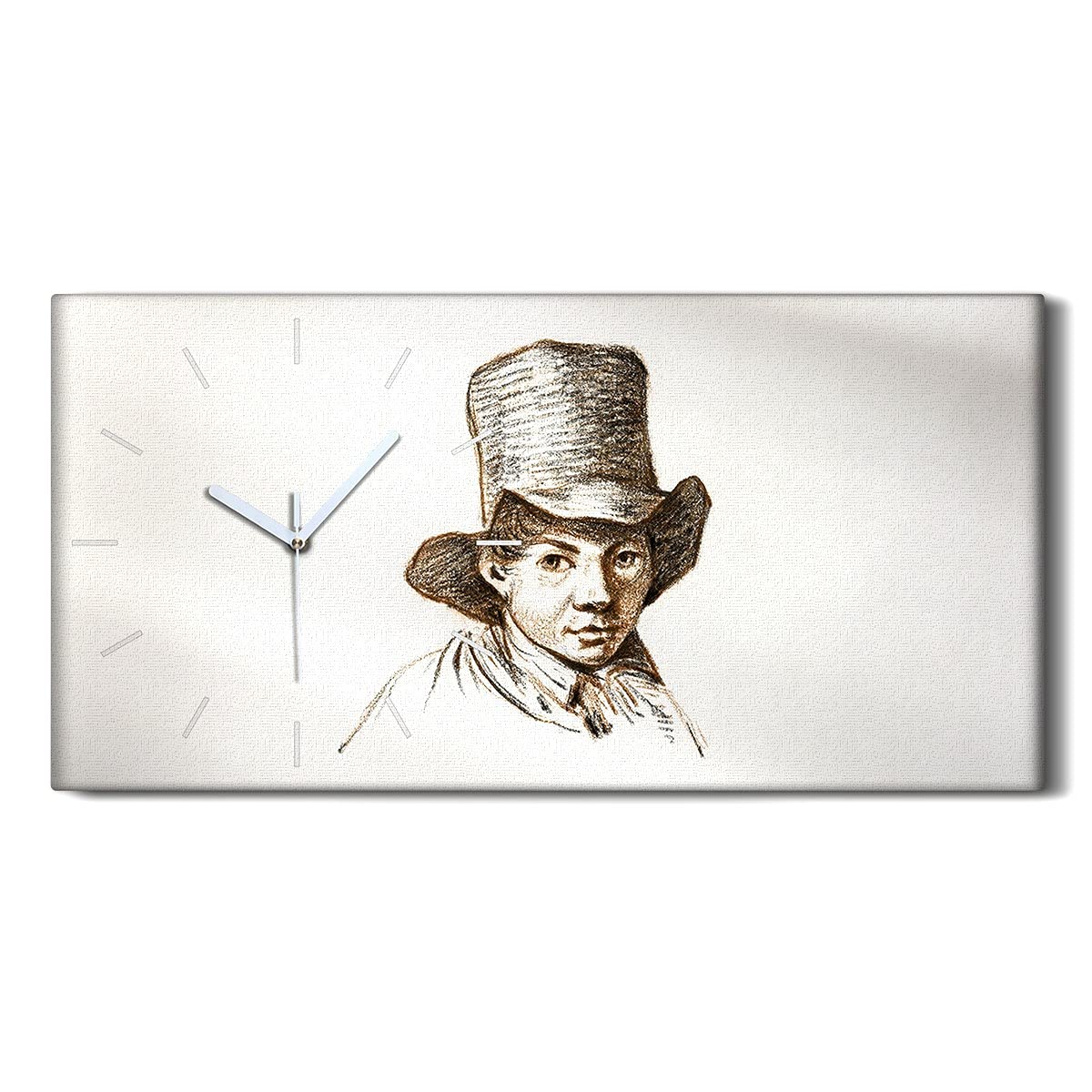 Horloge sur Toile Art Mural Image Décoration Salon Moderne 60x30