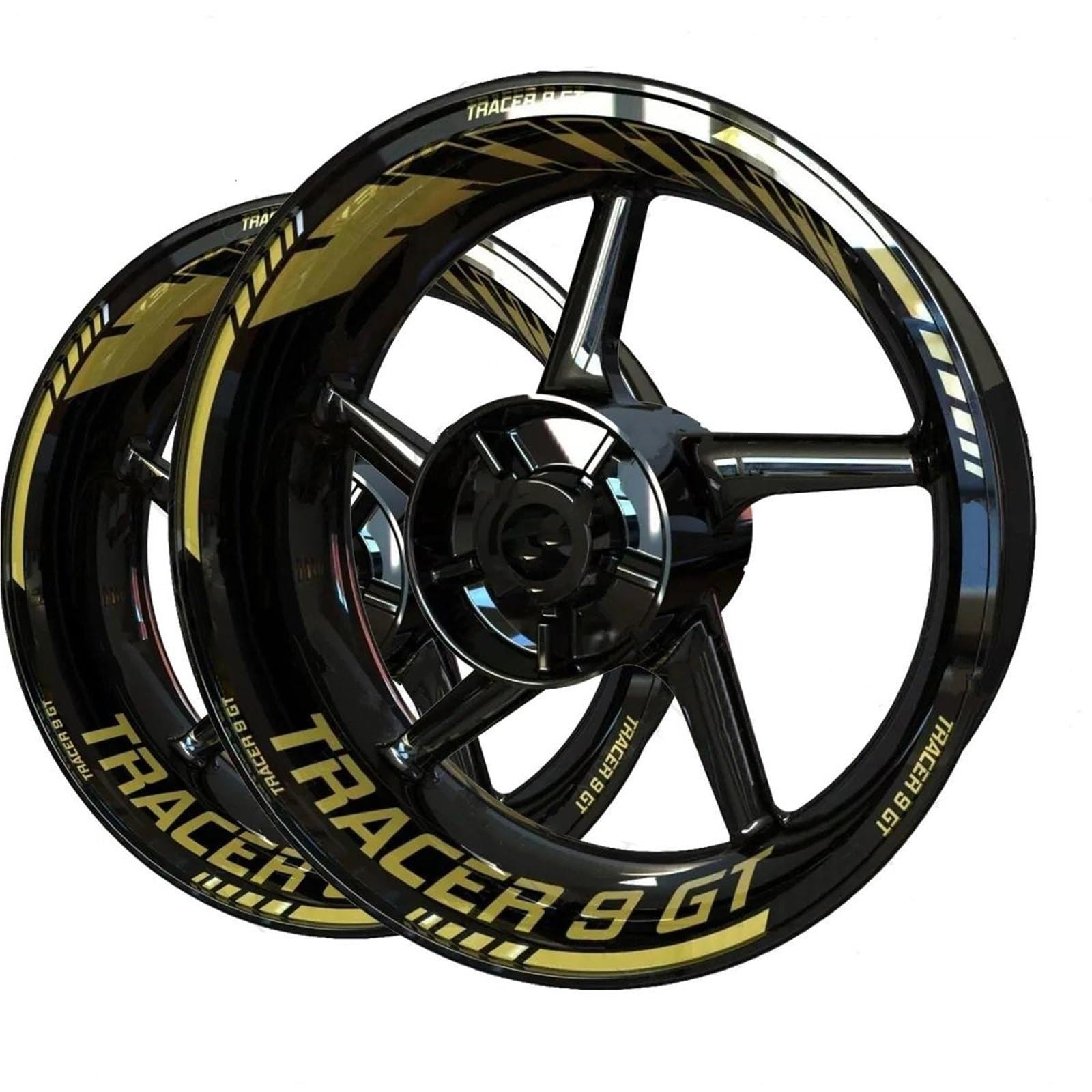 Felgenaufkleber Felgenstreifen-Aufkleber Für Yamaha Tracer 9 GT 9GT TRACER9GT – wasserdichte, Reflektierende Aufkleber Felgen Aufkleber Motorrad Tuning
